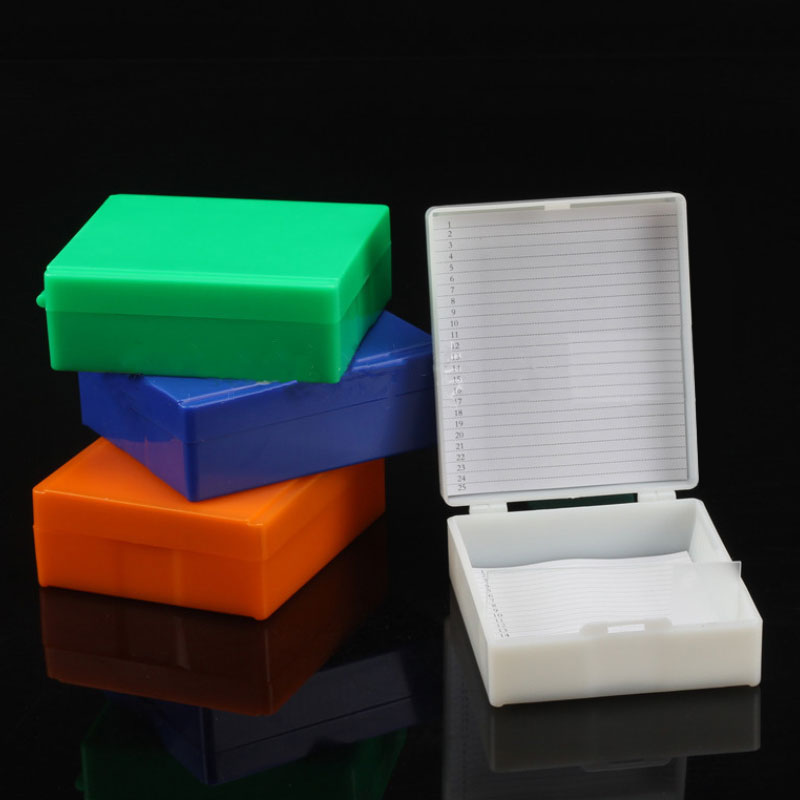 Pathology Slide Storage - 2PCS Plastic Microscope Slides Box Holder