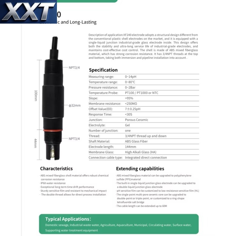 XXT XF240 Industrial pH Electr - Ph Meter 评论和价格