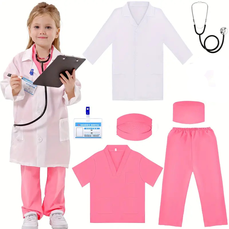 7PCS Kids Doctor Nurse Cosplay - Medical Lab Units 评论和价格