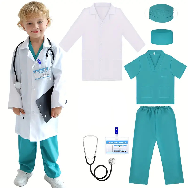 7PCS Kids Doctor Nurse Cosplay - Medical Lab Units 评论和价格