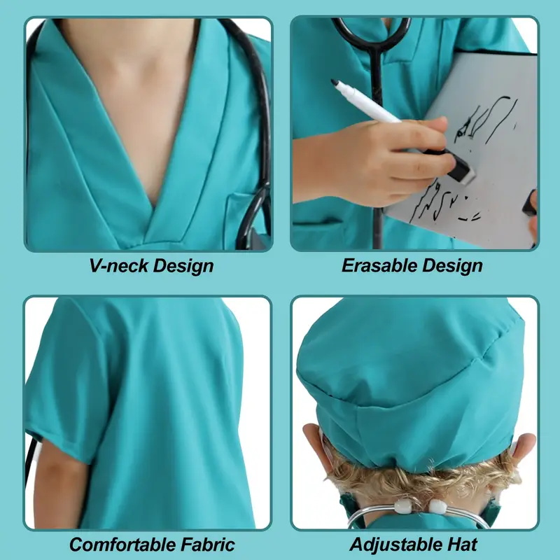 7PCS Kids Doctor Nurse Cosplay - Medical Lab Units 评论和价格